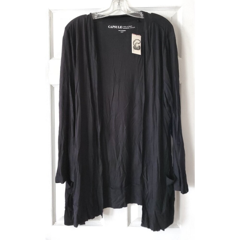 CAPSULE WOMENS BLACK CARDIGAN SIZE 28 NWT